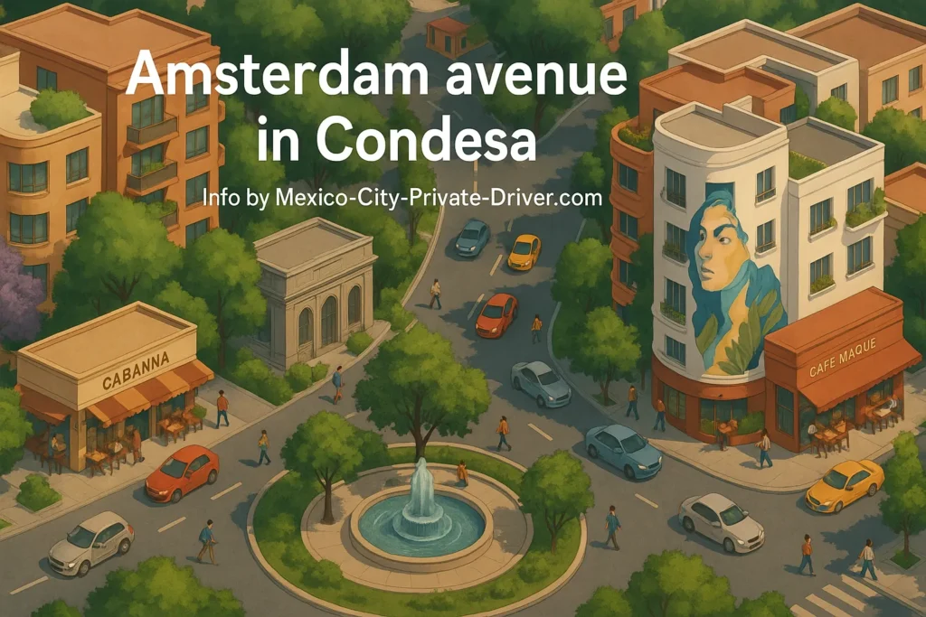 Amsterdam avenue in Condesa