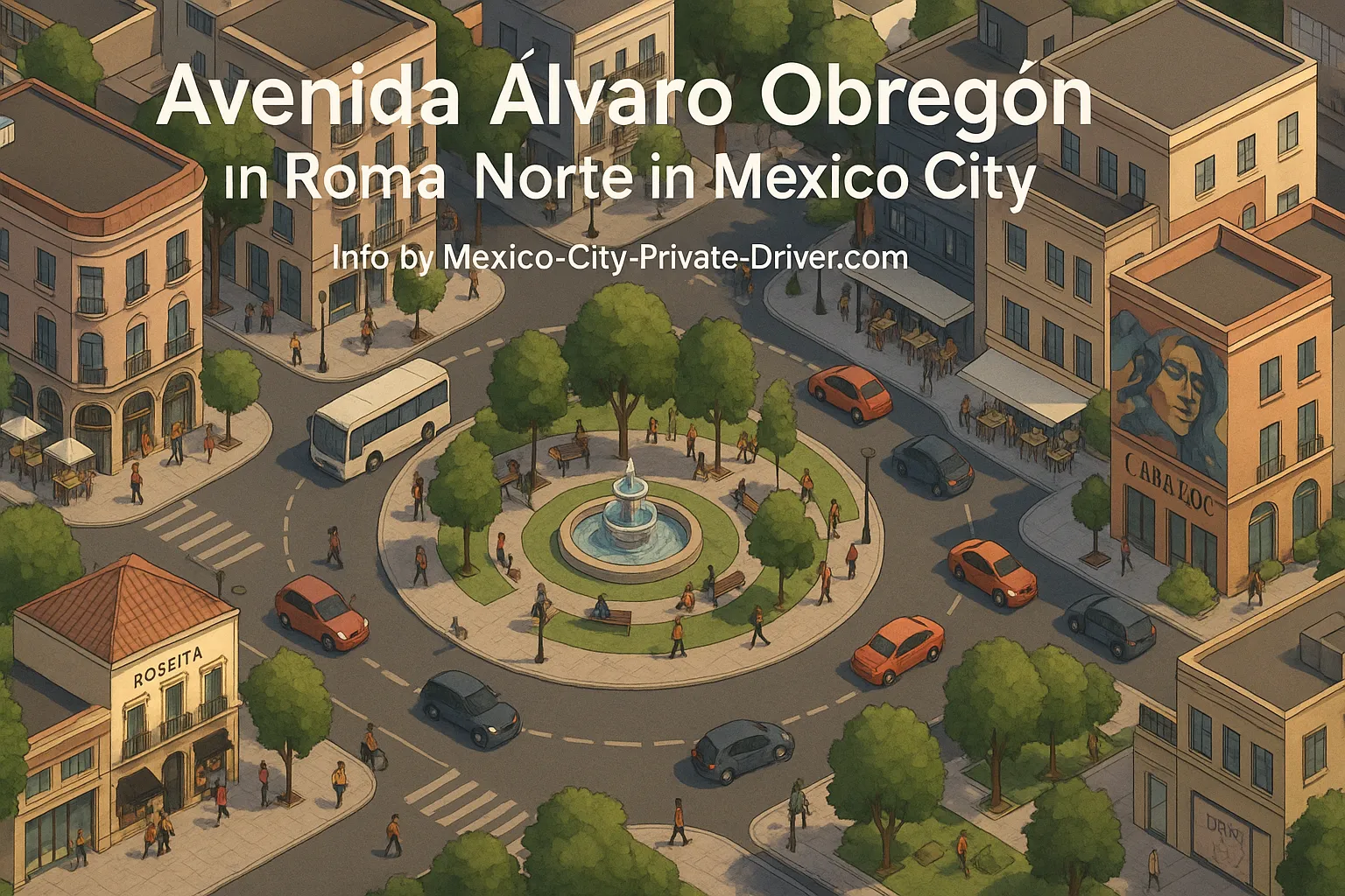 Avenida Álvaro Obregón in Roma Norte in Mexico City
