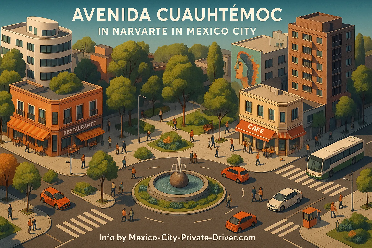 Avenida Cuauhtémoc in Narvarte in Mexico City