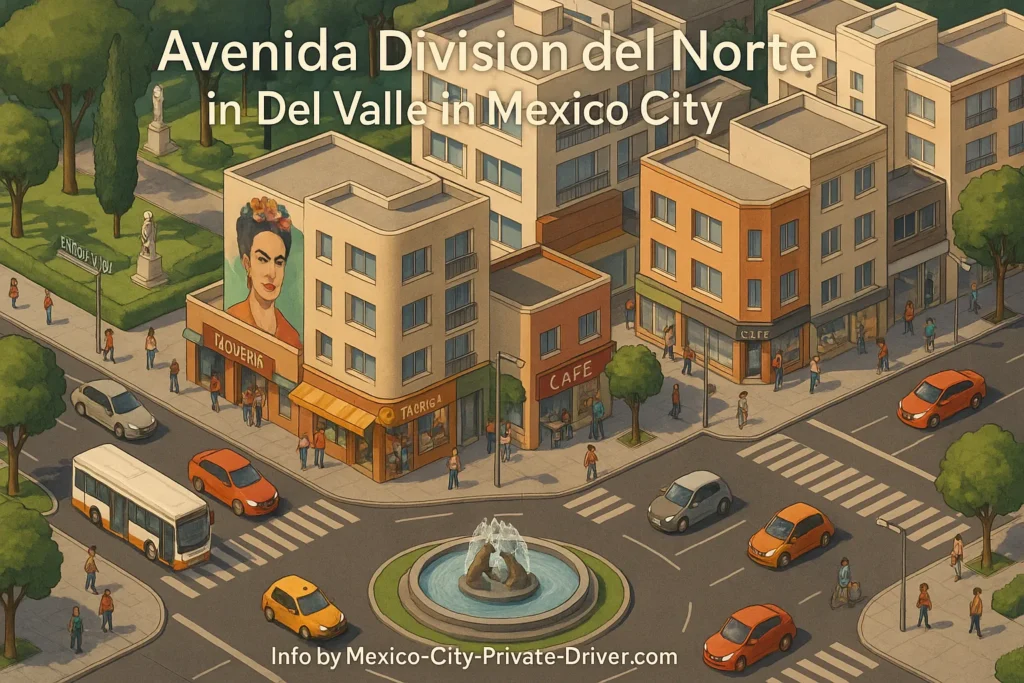Avenida División del Norte in Del Valle in Mexico City