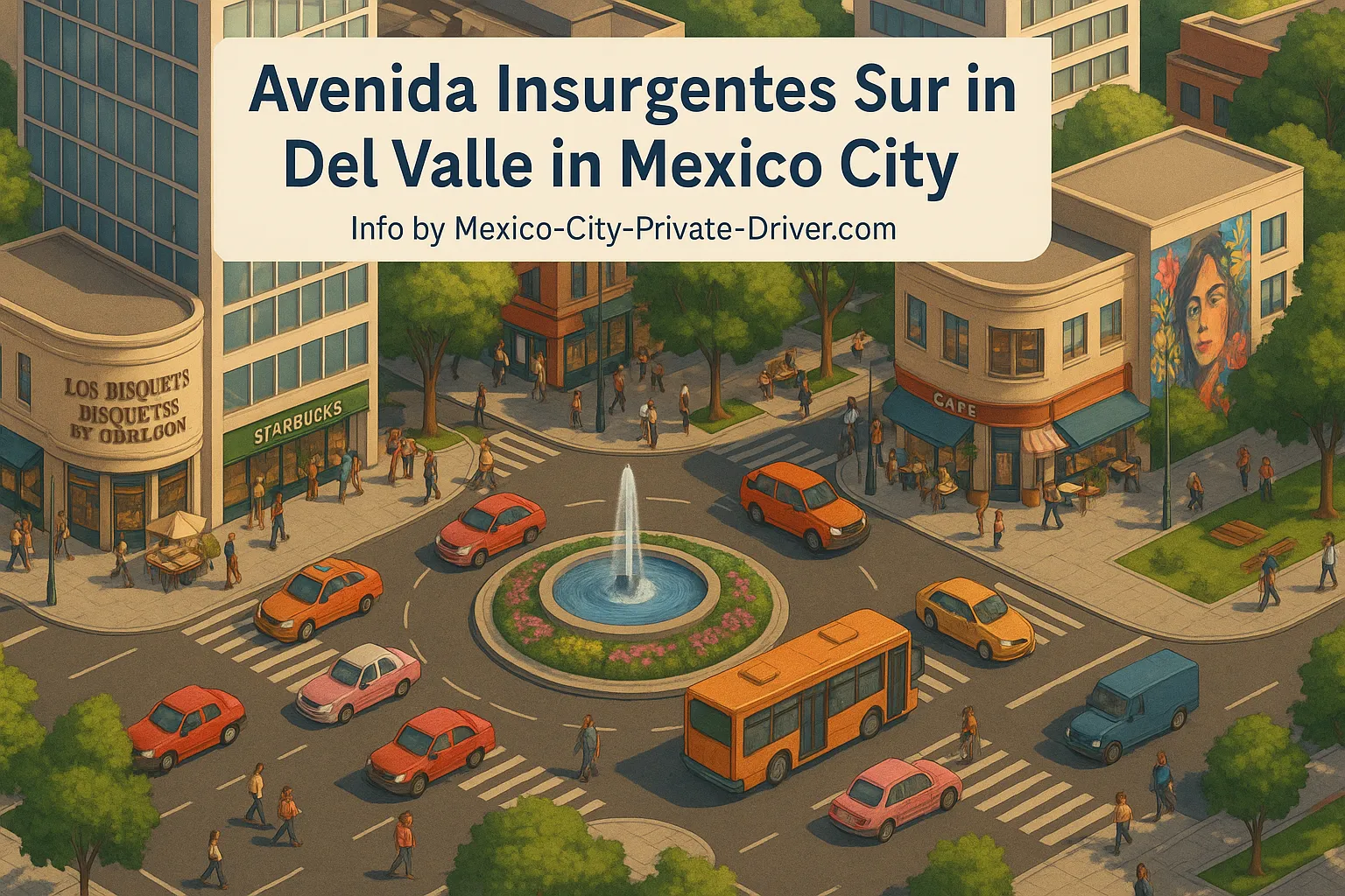 Avenida Insurgentes Sur in Del Valle in Mexico City