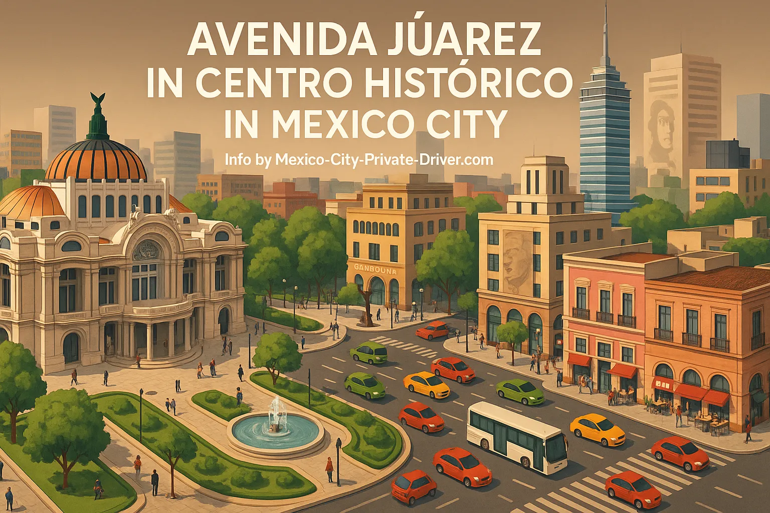 Avenida Juárez in Centro Histórico in Mexico City