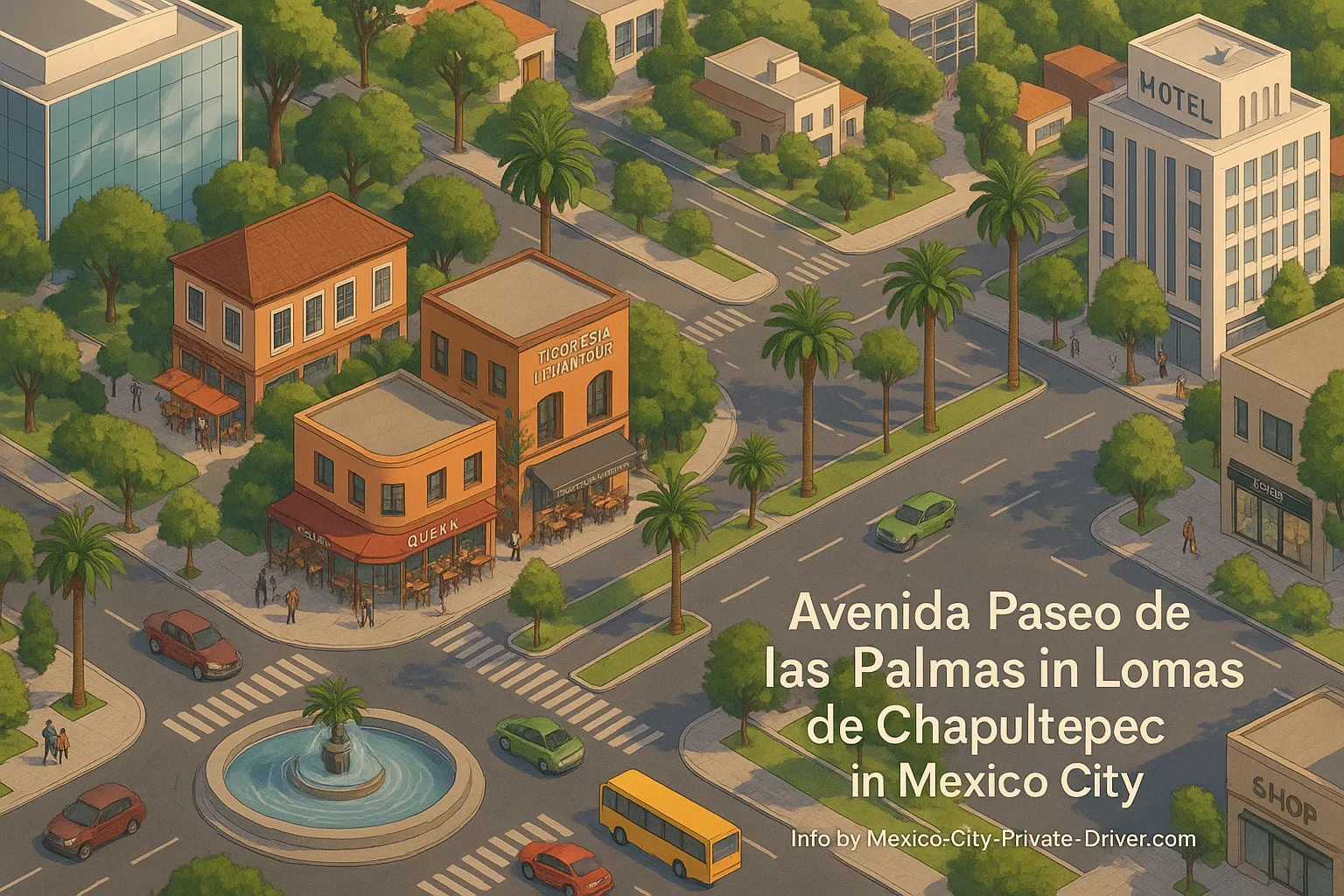 Avenida Paseo de las Palmas in Lomas de Chapultepec in Mexico City
