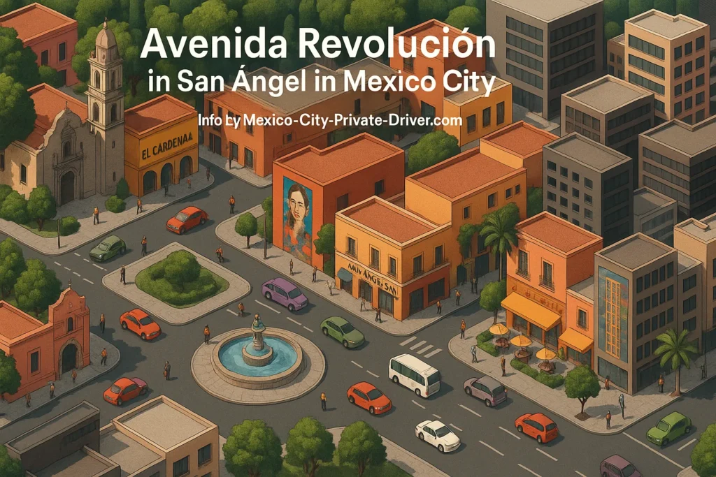 Avenida Revolución in San Ángel in Mexico City