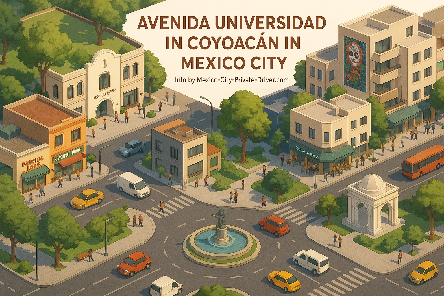 Avenida Universidad in Coyoacán in Mexico City