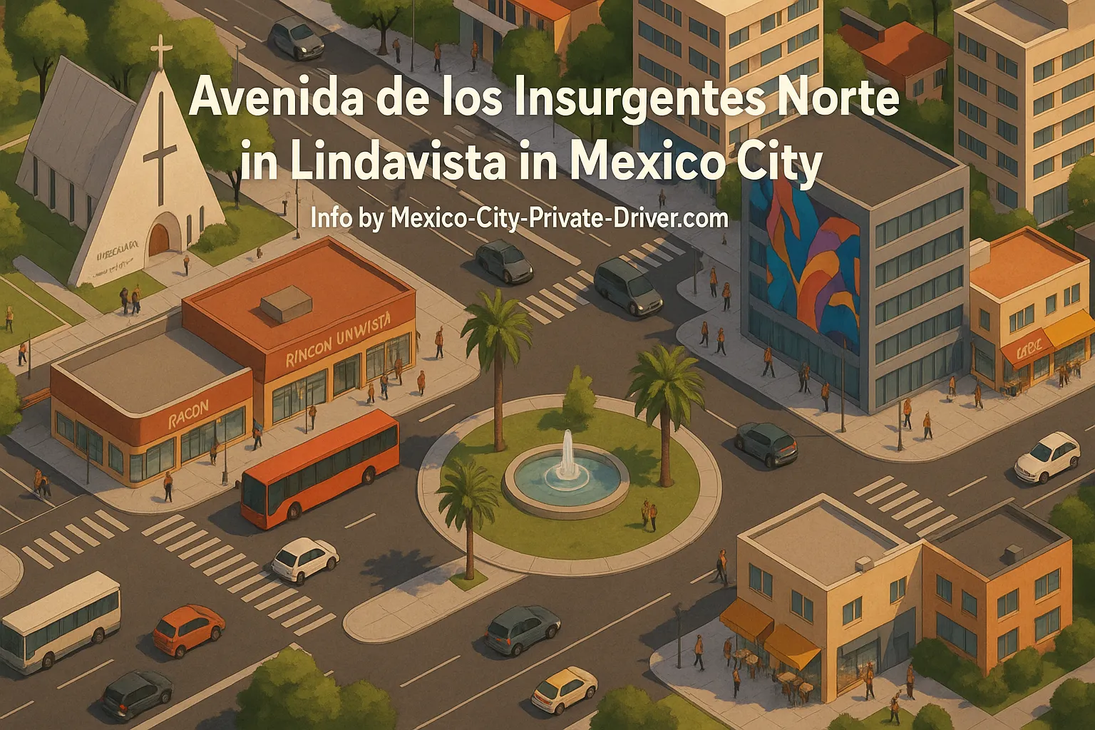 Avenida de los Insurgentes Norte in Lindavista in Mexico City