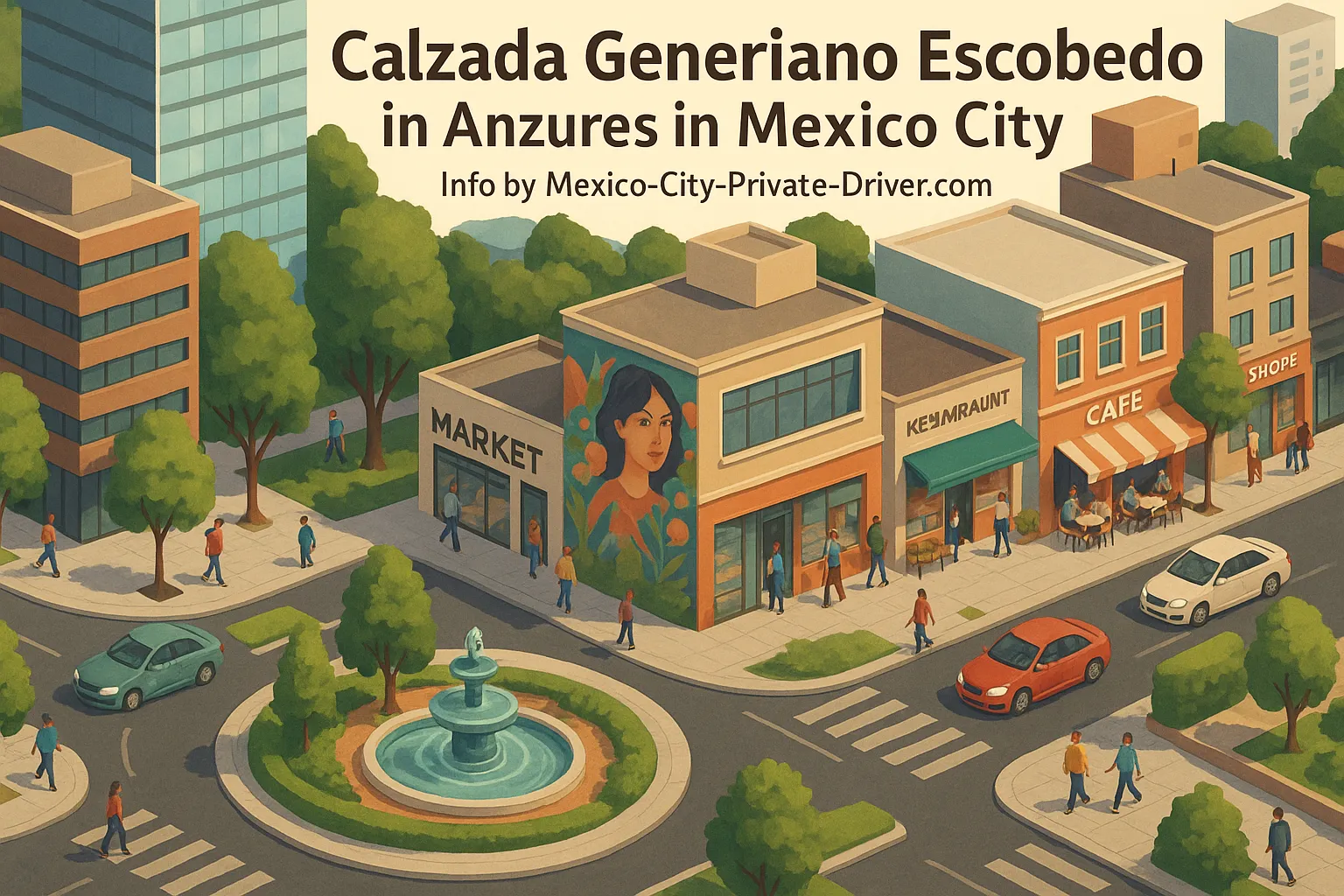 Calzada General Mariano Escobedo in Anzures in Mexico City