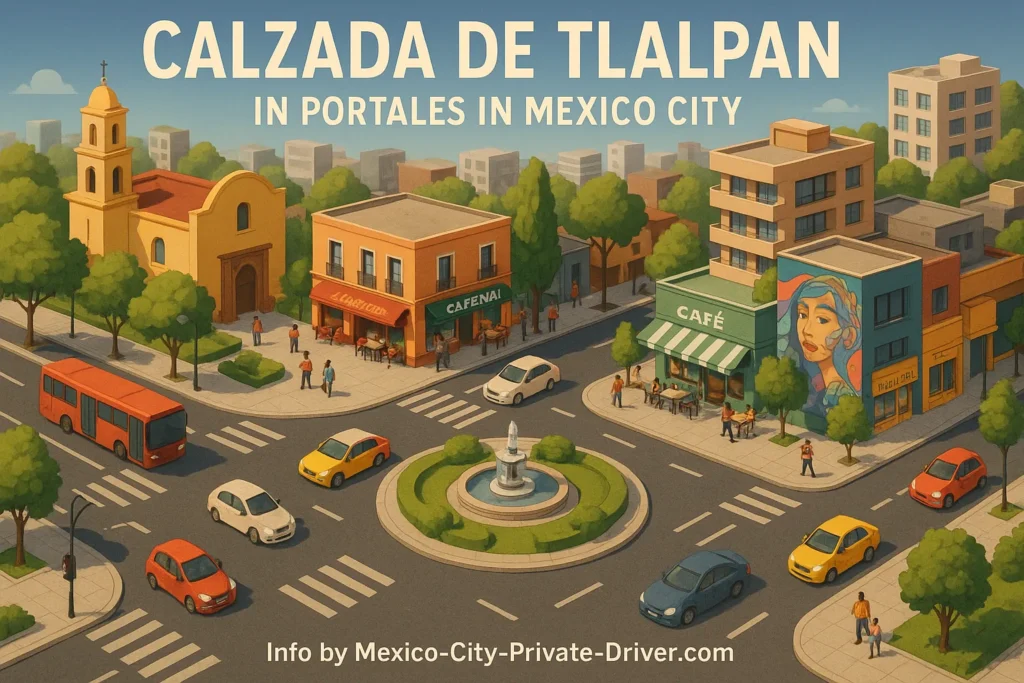 Calzada de Tlalpan in Portales in Mexico City
