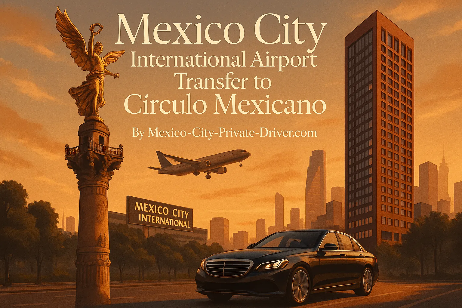 Mexico City International Airport Transfer to Círculo Mexicano
