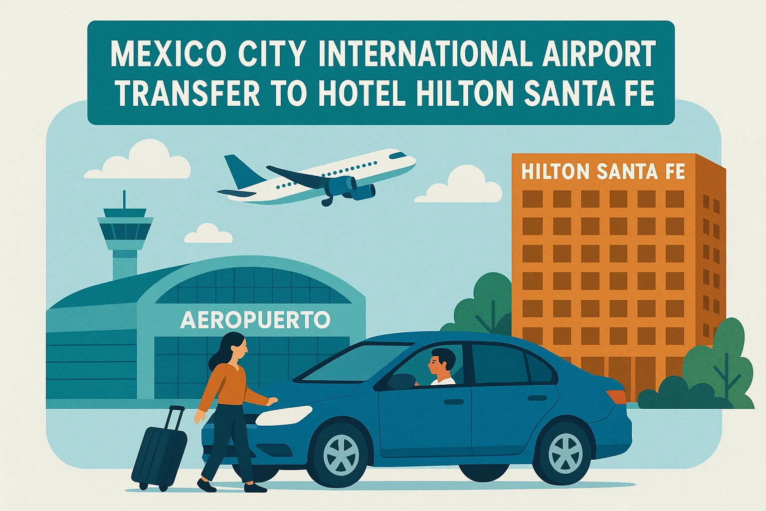 Mexico City International Airport Transfer to Hotel Hilton Santa Fe