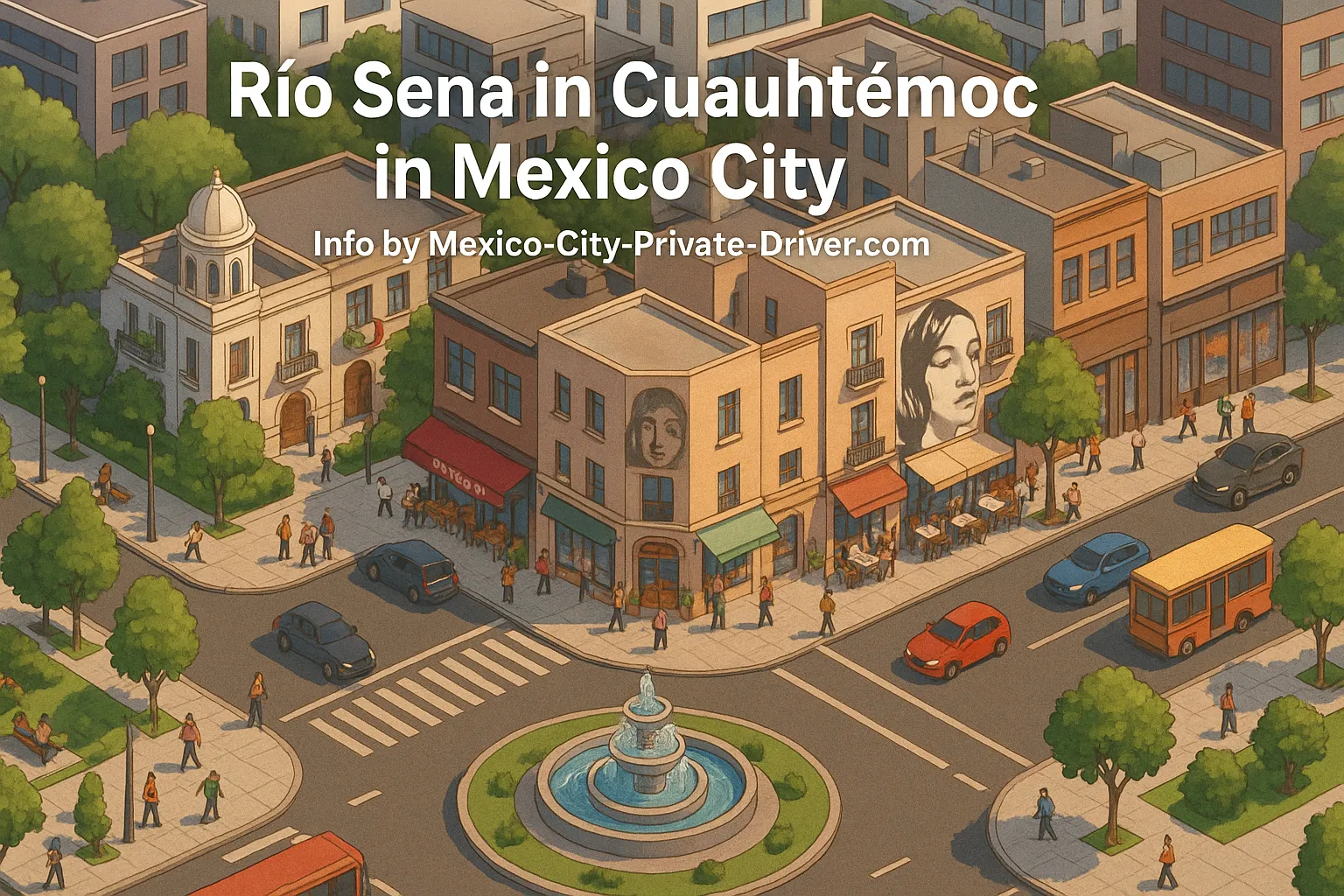 Río Sena in Cuauhtémoc in Mexico City