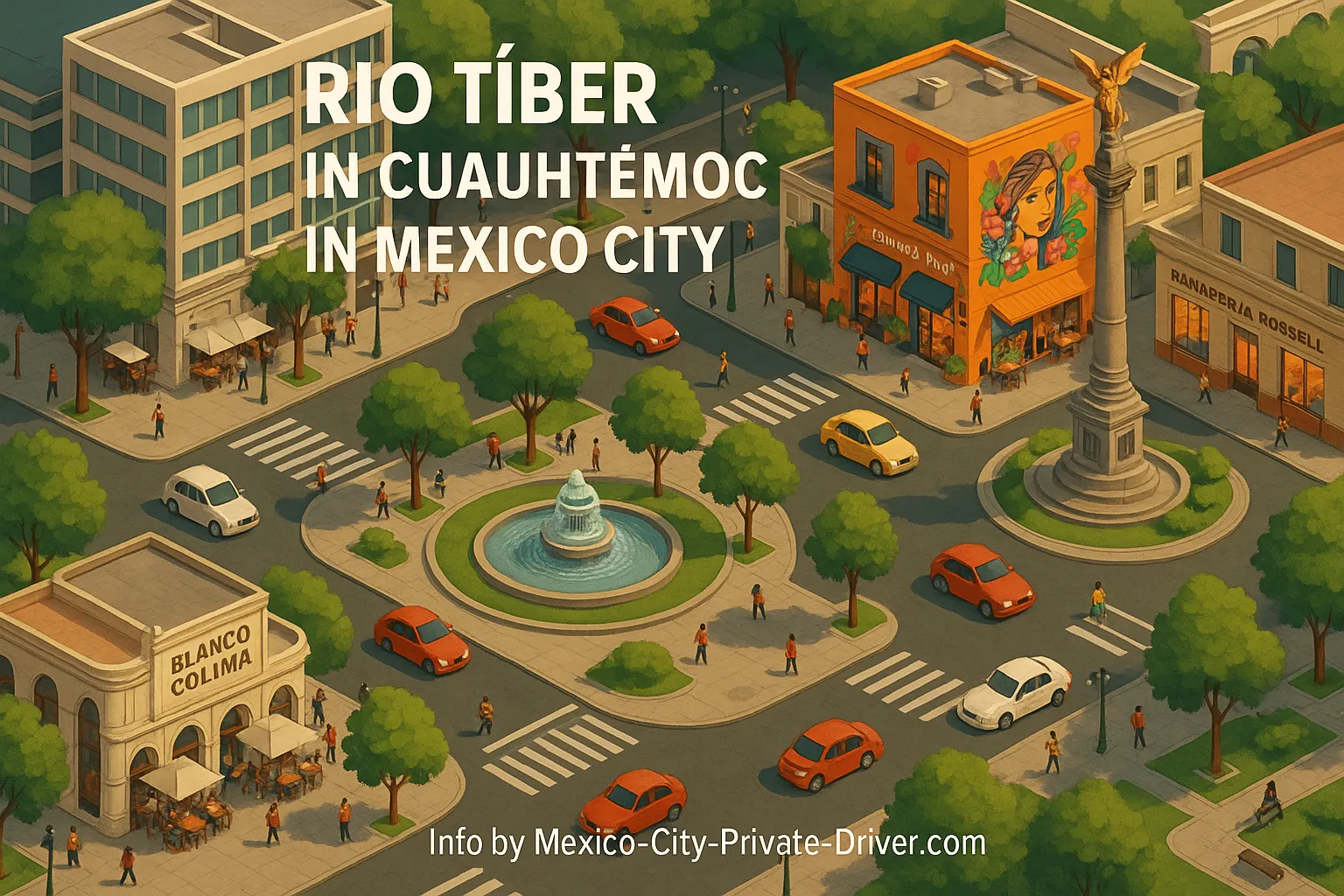 Río Tíber in Cuauhtémoc in Mexico City