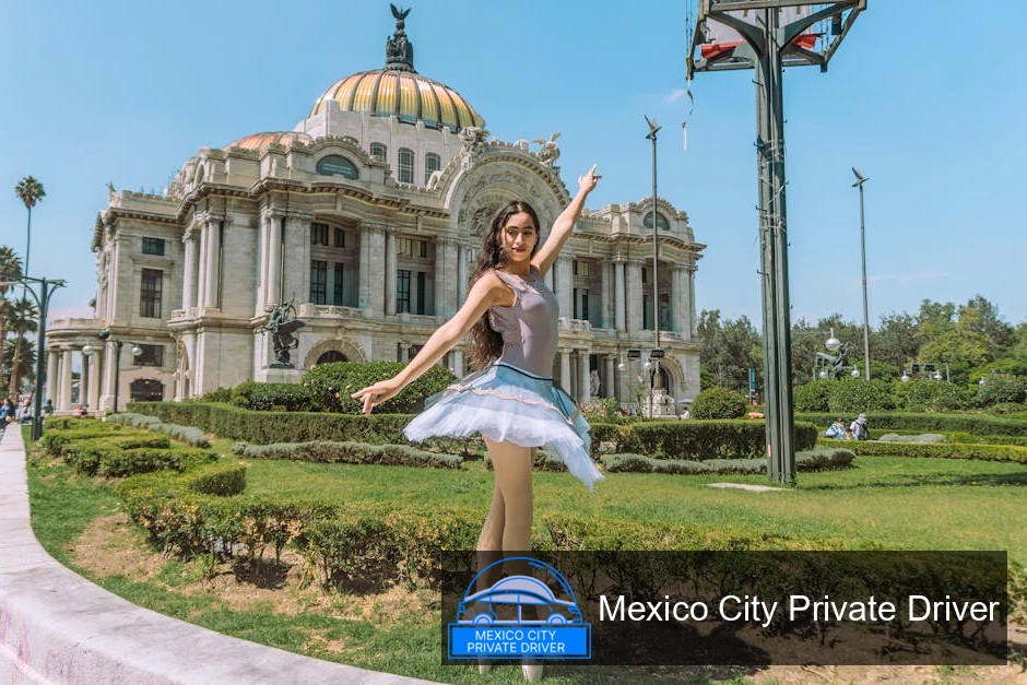 A colorful Ballet Folklórico performance showcasing traditional Mexican dance at Palacio de Bellas Artes in Mexico City.