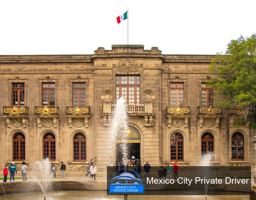 A view of the grand hall inside Museo Nacional de Historia, showcasing historical artifacts and ornate architecture.