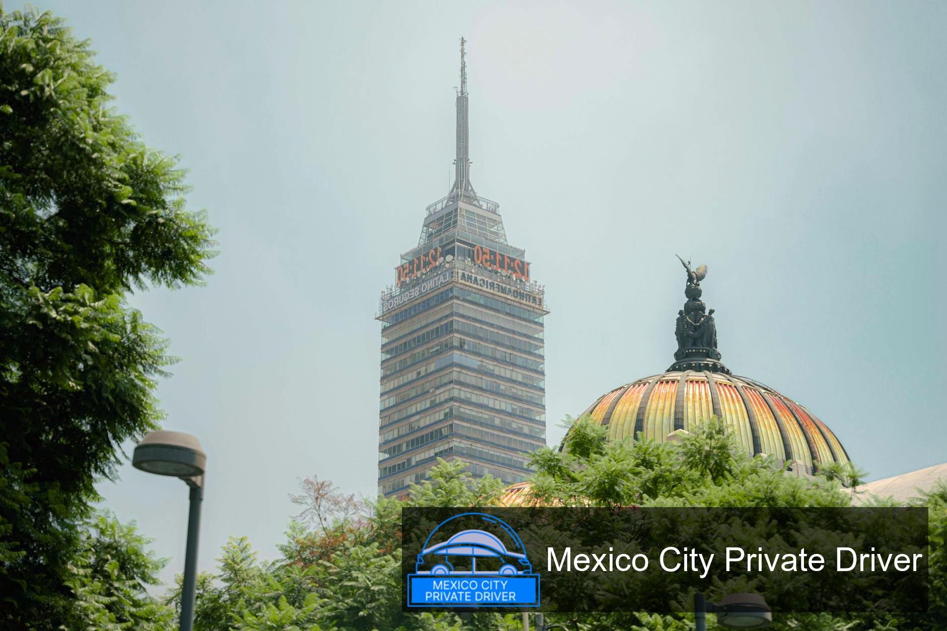 The Torre Latinoamericana rises majestically in Mexico City, showcasing its distinctive Art Deco architecture and panoramic observation deck